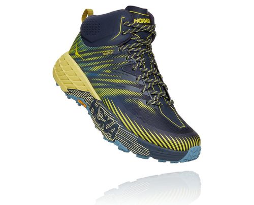 Hoka One One Herre Speedgoat Mid Gore-tex 2 Fjellsko Svart Iris/Blå Norge-34ZMV